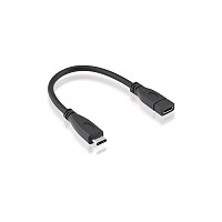 Roline USB 3.2 Gen 2 Type C Cable C-C M/F black 0.15m - 11.02.9015