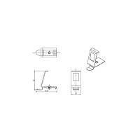 Roline DIN Rail Adapter, empty 1x Keystone -  21.13.1307
