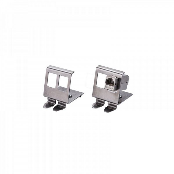 Roline DIN Rail Adapter, empty, double for 2x Keystones - 21.13.1308
