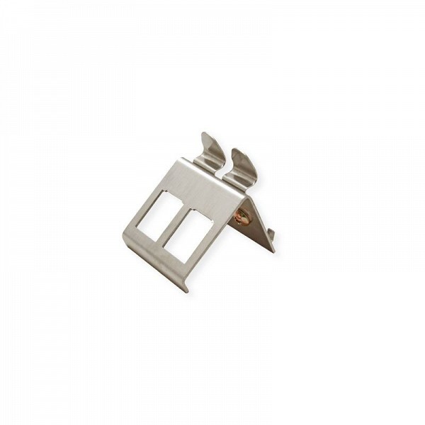 Roline DIN Rail Adapter, empty, double for 2x Keystones - 21.13.1308