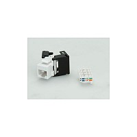 Value Keystone Jack Cat.6 (Class E) RJ-45 UTP 180° tool-free white - 26.99.0363