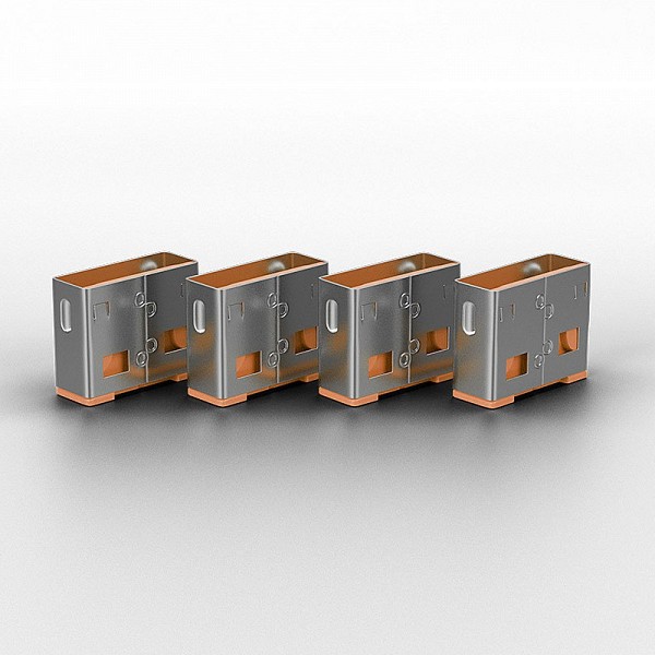 Lindy USB Port Blocker - Pack of 4 Colour Orange - 40453