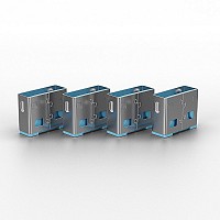 Lindy Port Blocker USB  (without key) Pack of 10 blue 40462