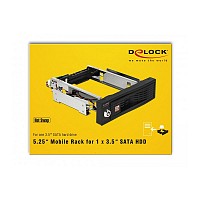 Delock 5.25″ Mobile Rack for 1 x 3.5″ SATA HDD 47191