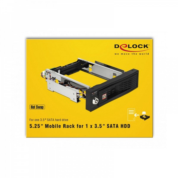 Delock 5.25″ Mobile Rack for 1 x 3.5″ SATA HDD 47191