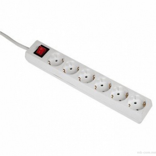 Value Power Strip 6-way with Switch white 3m 19.99.1085