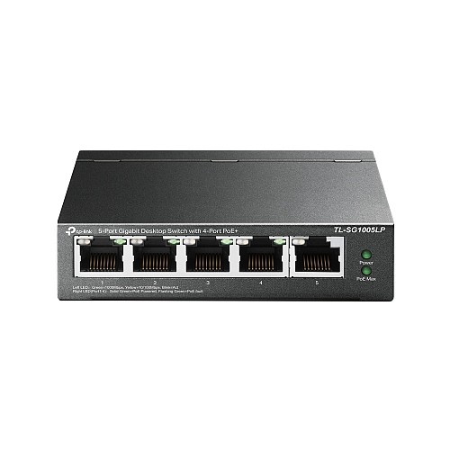 Tp-Link 5-Port Gigabit Desktop PoE Switch with 4-Port PoE+ TL-SG1005LP v3