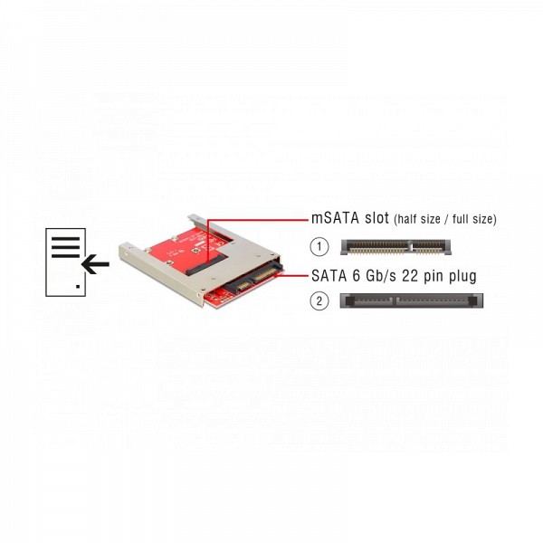 DELOCK CONVERTER SATA  22p M./M SATA 2.5 61892