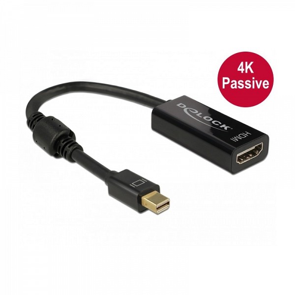 DELOCK ADAPTER MINI DISPLAY PORT M / HDMI F 4K PASSIVE 62613