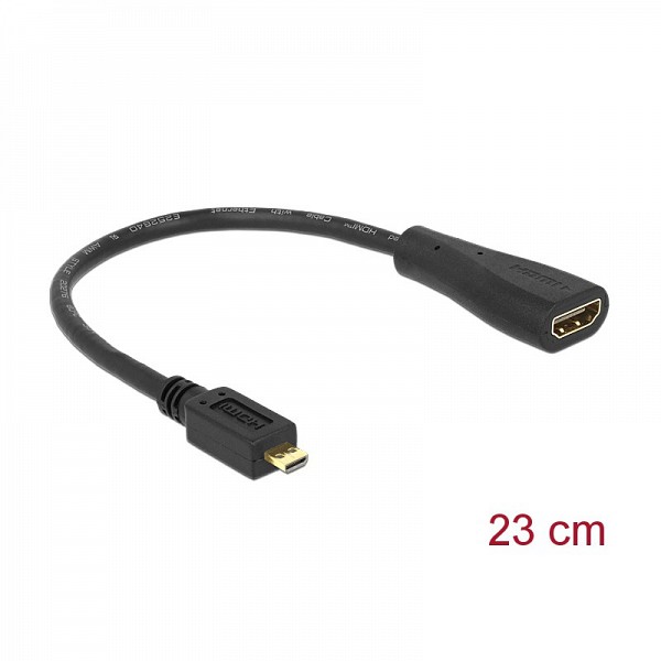 DELOCK ADAPTER HDMI F ΣΕ MICRO D MALE 23 cm 65391