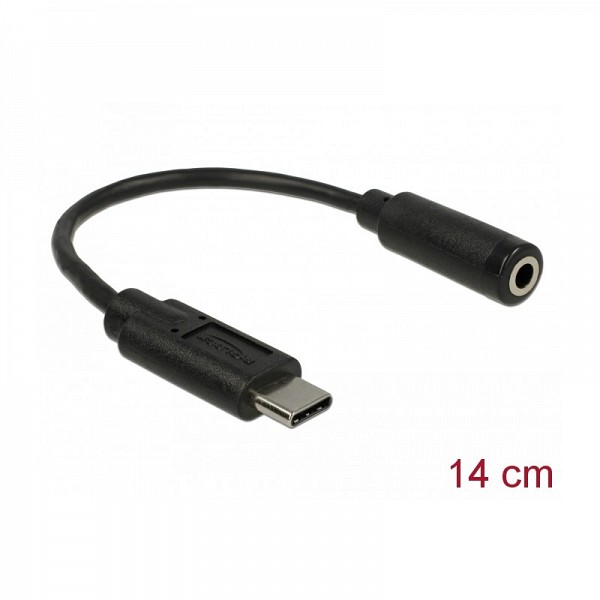 DELOCK ADAPTER USB Type-C male to Stereo Jack female 14 cm 65842