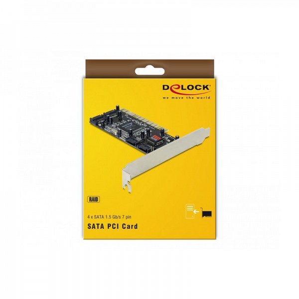 DELOCK PCI Controller SATA 4  port  RAID 70154