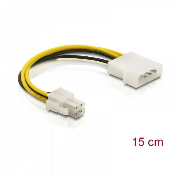 DELOCK ΚΑΛΩΔΙΟ MOLEX ΣΕ 4pin CPU 15cm 82391