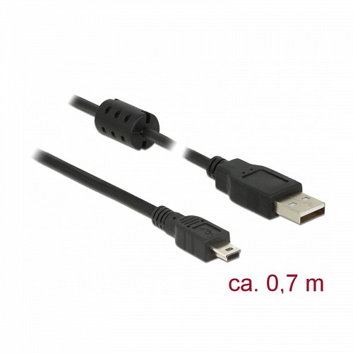 DELOCK USB V. 2.0 mini cable 5p 0.7m 82396