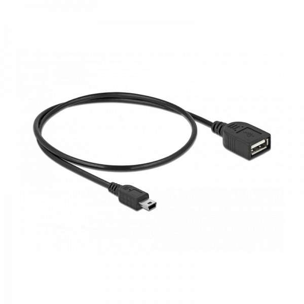 Delock Cable USB 2.0-A female > mini USB male 0.5m 82905