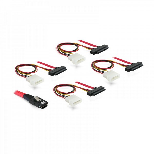 DELOCK SAS SFF 8087 36pin / 4xSSF 8482 29pin 0.5m 83059