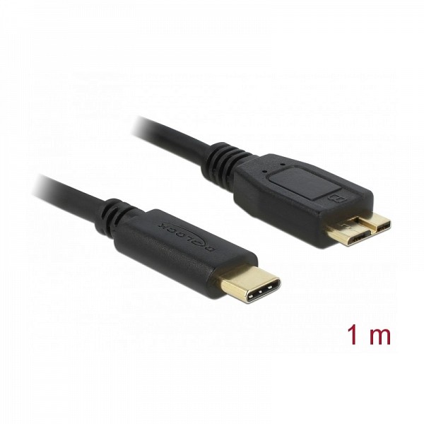 DELOCK USB CABLE Type-C male 10 Gbps (USB 3.1 Gen 2) to USB Micro-B male 1 m 83677