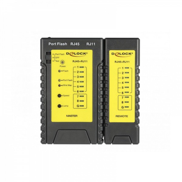 Delock Cable Tester RJ45 / RJ12 + Portfinder - 86407