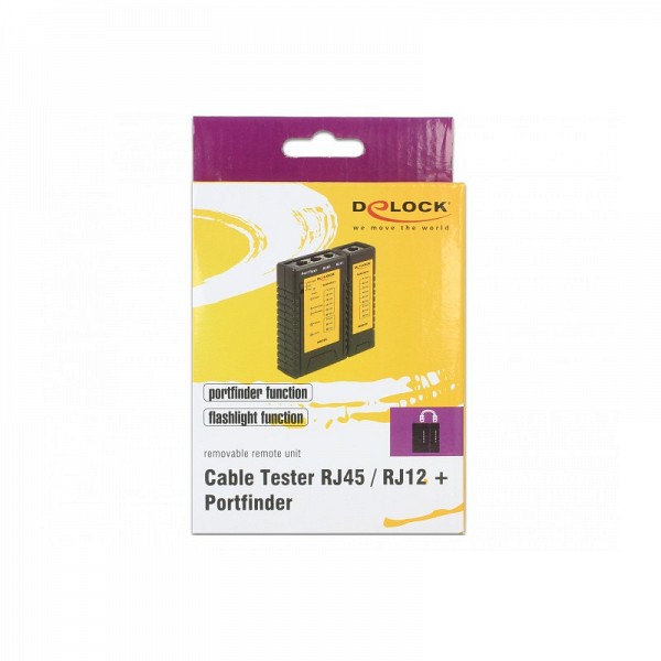 Delock Cable Tester RJ45 / RJ12 + Portfinder - 86407