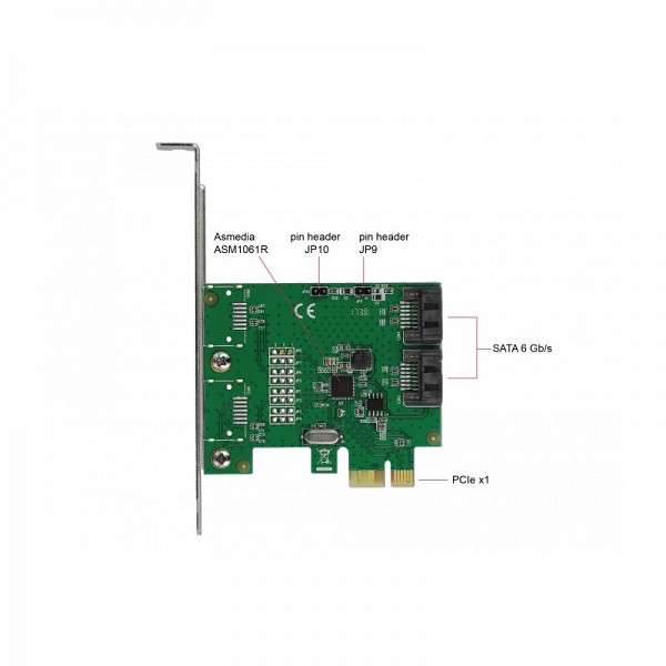 DELOCK PCI EX controller 2port int SATA 6 Gb/s RAID 90392