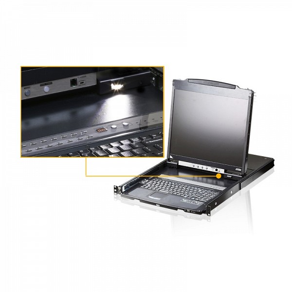 Aten CONSOLE  1U 19 VGA/USB Dual Rail LED LCD CL5800N