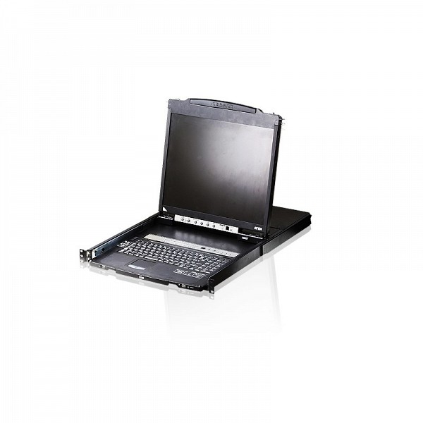 Aten KVM CONSOLE 8 PORT 19  LCD LED Dual Rail CL5808N