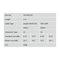 Digitus F/O LC-SC 2m 9/125 SINGLEMODE LSZH DK-2932-02