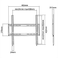 Value LCD/Plasma TV Wall Holder Low Profile black 17.99.1202 KL22-44F