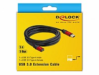 DELOCK Usb 3.0 Cable Type A-A M/F Extension Premium 5m 82755