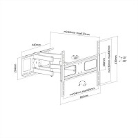 VALUE Solid Articulating Wall Mount TV Holder up to 177.8cm (37 - 70) black 17.99.1205