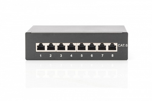 DIGITUS Professional Desktop CAT 6 Class E 8-PORT Patch Panel shielded DN-91608SD
