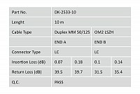 Digitus Professional Fiber Optic Multimode Patch Cord 50/125μm LC/LC OM2 10m Orange DK-2533-10