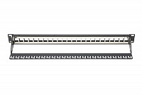 Digitus KEYSTONE PATCHPANEL 1U 24Port (Με Στήριγμα Kαλωδίων και Γείωση) Μαύρο DN-91411
