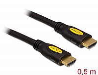 Delock Καλώδιο High Speed HDMI με Ethernet - Αρσενικό HDMI-A > Αρσενικό HDMI-A 4K 0.5m 83737