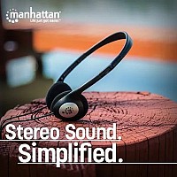 Manhattan Stereo Headphones Lightweight and adjustable with cushioned earpads 177481