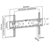 Brateck Επιτοίχια Βάση TV 37-70 MAXVESA:600x400 50kg LP42-46DT