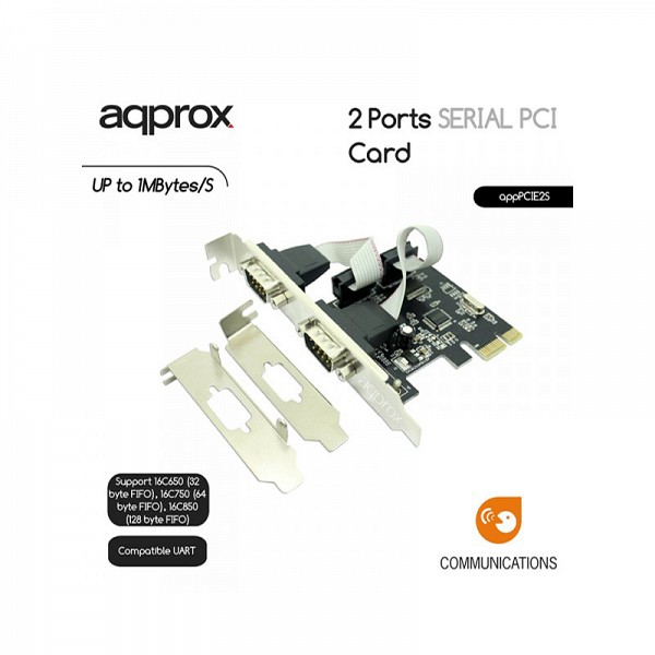 Aqprox PCI Express 2Port Serial + Low Profile PCIE2S