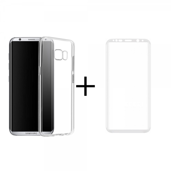 Remax Crystal 3D Προστατευτικό Γυαλί + Θήκη για Samsung Galaxy S8 Λευκό 52302