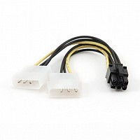 Cablexpert Internal Power Adapter Cable for PCI express 6 pin to Molex x 2 pcs CC-PSU-6