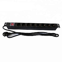 Safewell RACK ΠΟΛΥΠΡΙΖΟ 19 1U 6 ΘΕΣΕΩΝ + ΔΙΑΚΟΠΤΗ 4000W 16A ΑΛΟΥΜΙΝΙΟ SW-1U6GKA