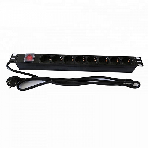 Safewell RACK ΠΟΛΥΠΡΙΖΟ 19' 1U 6 ΘΕΣΕΩΝ + ΔΙΑΚΟΠΤΗ 4000W 16A ΑΛΟΥΜΙΝΙΟ SW-1U6GKA