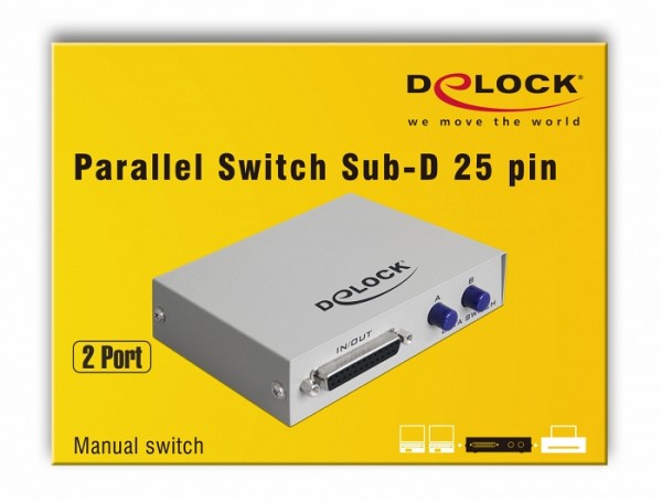 Delock DATA SWITCH 25/25 1*2 87618