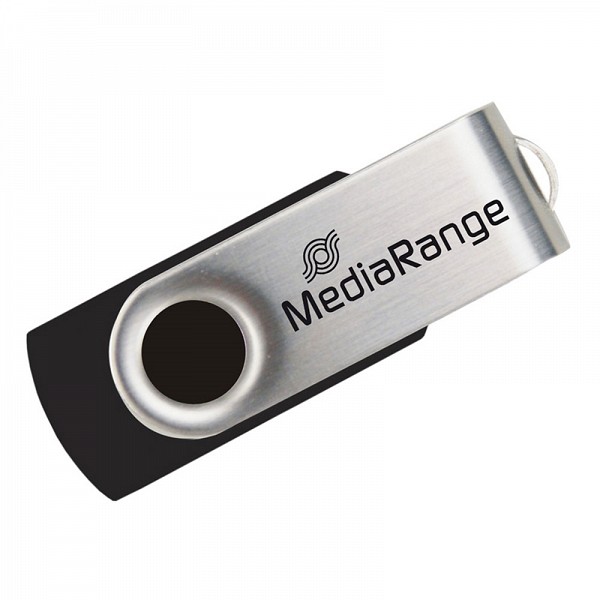 MediaRange USB 2.0 Flash Drive 4GB (Black/Silver) MR907