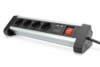 Digitus ΠΟΛΥΠΡΙΖΟ 4 ΘΕΣΕΩΝ ΜΕ ΔΙΑΚΟΠΤΗ/2XUSB 5V/2A DA-70614