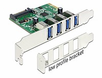 Delock Κάρτα PCI Express > 4 x εξωτερικά USB 3.0 89360