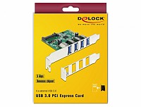 Delock Κάρτα PCI Express > 4 x εξωτερικά USB 3.0 89360