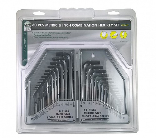 Pros'Kit Σετ Κατσαβιδιών Allen Πλήρες 30 Τεμάχια 8Pk-027