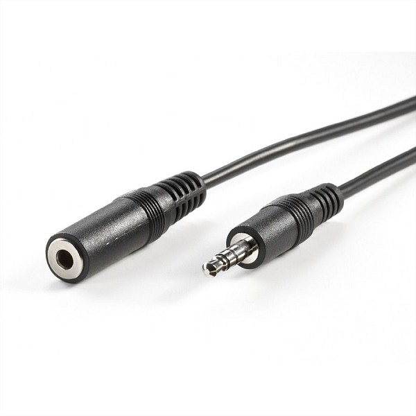 VALUE 3.5mm Extension Cable, M - F, black, 5 m - 11.99.4355