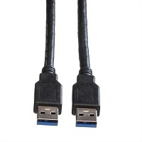 ROLINE USB 3.2 Gen 1 Cable, A - A, M/M, black, 1.8 m - 11.02.8970