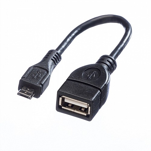 VALUE USB 2.0 Cable, A - Micro B, F/M, OTG, 0.15 m - 11.99.8311